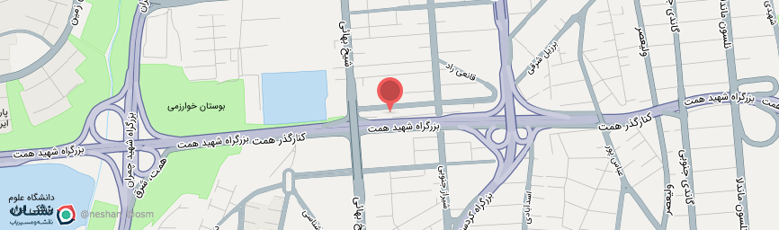 آدرس هتل آپارتمان تاوریژ تهران روی نقشه