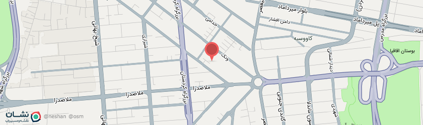 آدرس هتل آپارتمان آبتین تهران روی نقشه