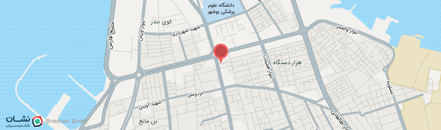 آدرس هتل آپارتمان پاسارگاد بوشهر روی نقشه