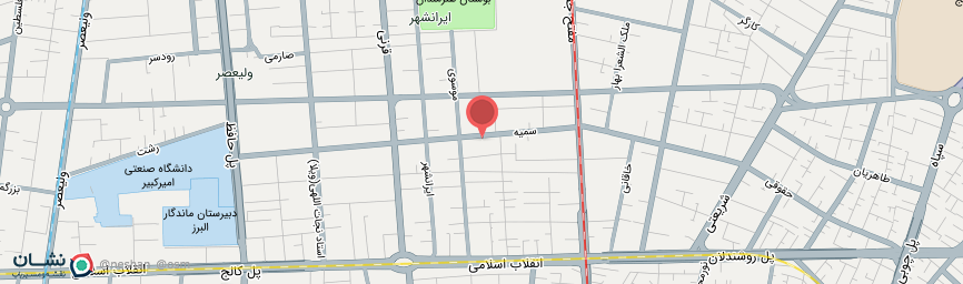 آدرس هتل قناری تهران روی نقشه