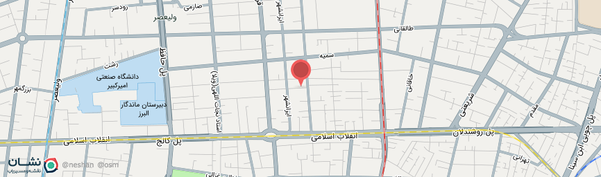 آدرس هتل سروش تهران روی نقشه