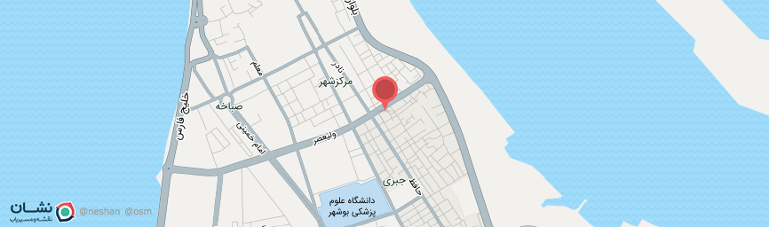 آدرس هتل آپارتمان هیرون بوشهر روی نقشه