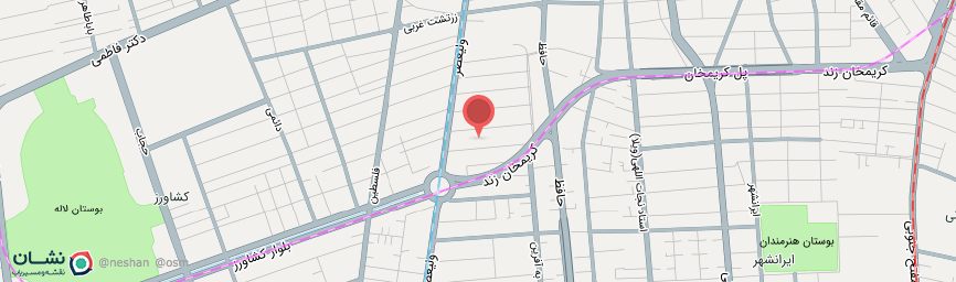 آدرس هتل کوثر تهران روی نقشه