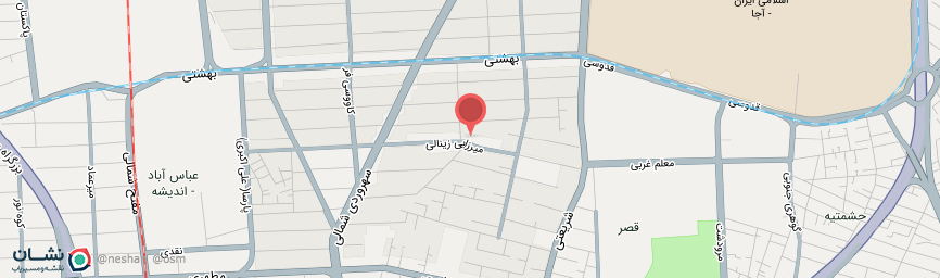 آدرس هتل آپارتمان ونوس تهران روی نقشه