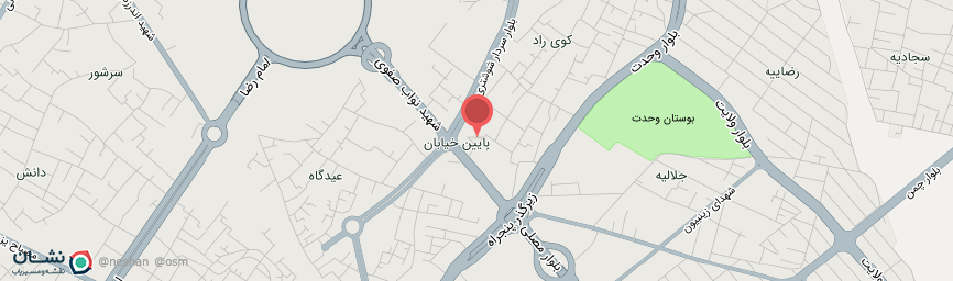 آدرس هتل آپارتمان حیات شرق مشهد روی نقشه
