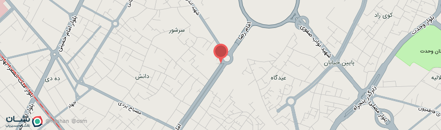 آدرس هتل رز درویشی مشهد روی نقشه