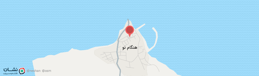 آدرس اقامتگاه بوم گردی کاژه جزیره هنگام روی نقشه