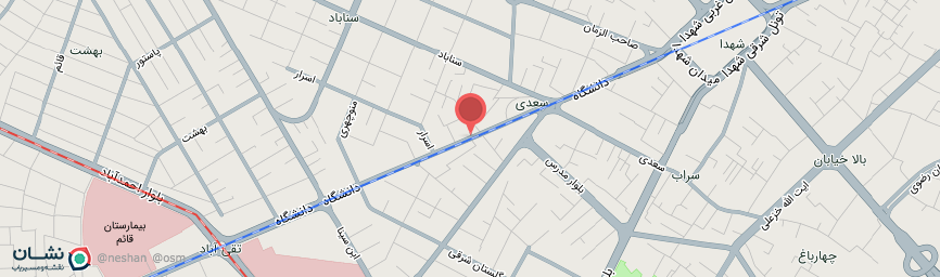 آدرس هتل صدر مشهد روی نقشه