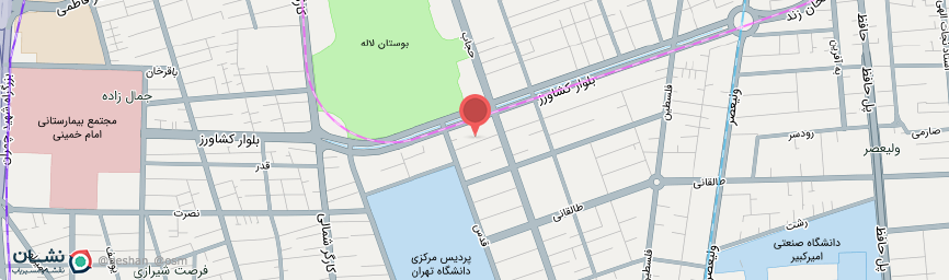 آدرس مهمانپذیر اسلامی تهران روی نقشه