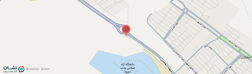 آدرس هتل ایران زمین دورود روی نقشه