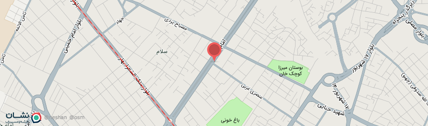 آدرس هتل آتور مشهد روی نقشه