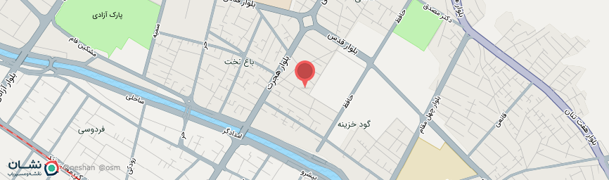 آدرس هتل آپارتمان جهان نما شیراز روی نقشه