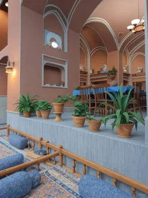 محوطه هتل سنتی جاده ابریشم یزد