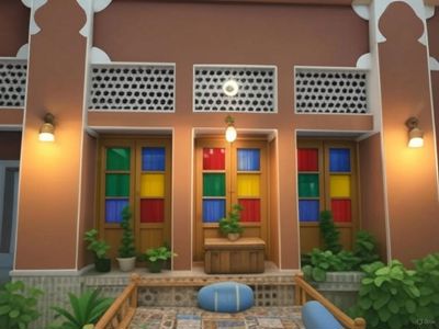 محوطه هتل سنتی جاده ابریشم یزد